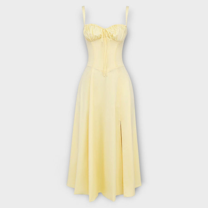 Avery™ | Corset Waist Midi Dress
