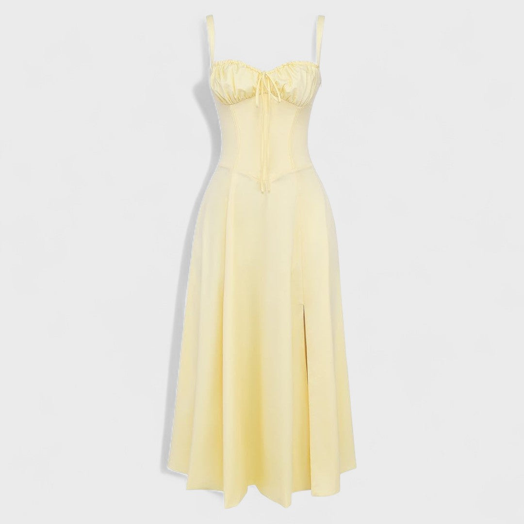Kiana - Midi Dress with Lace-Up Detail