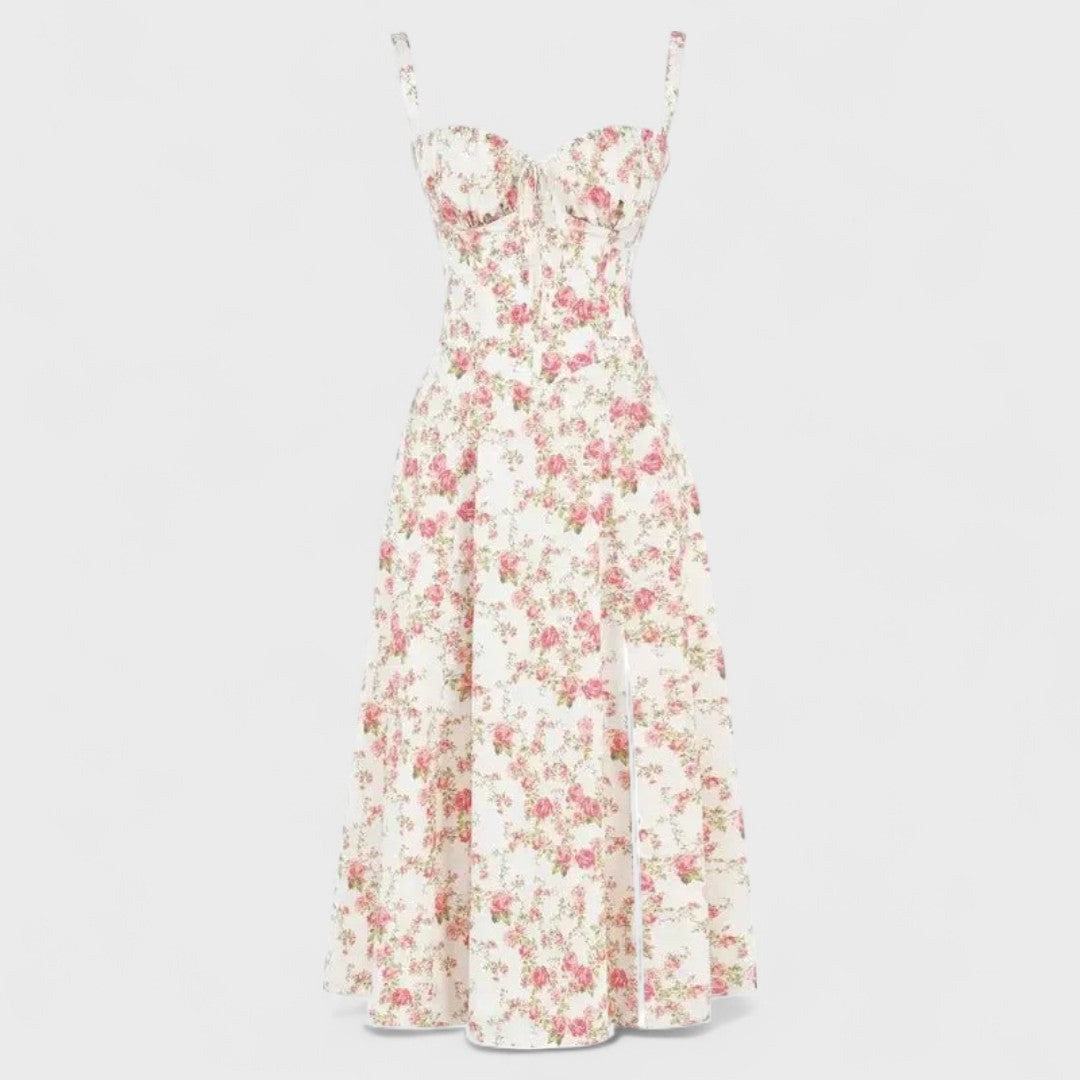 Kiana - Midi Dress with Lace-Up Detail