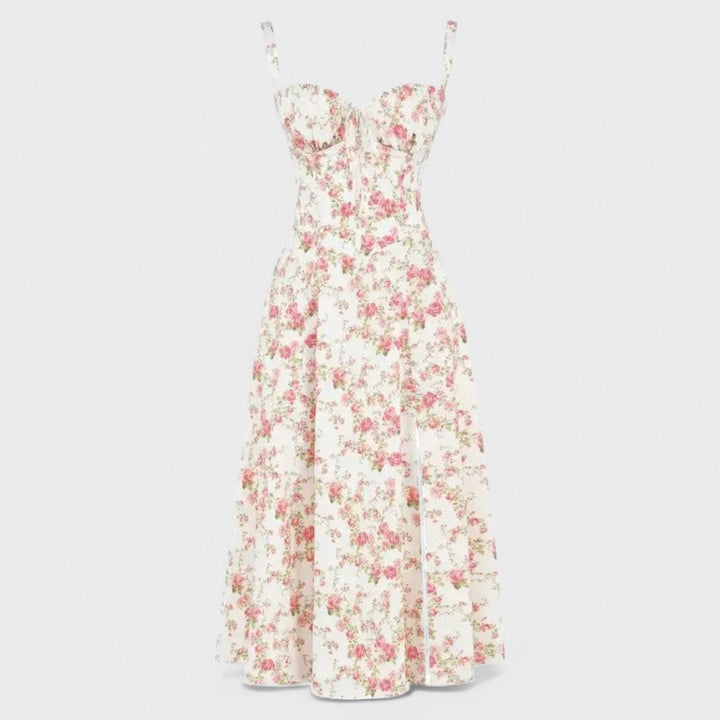 Kiana - Midi Dress with Lace-Up Detail