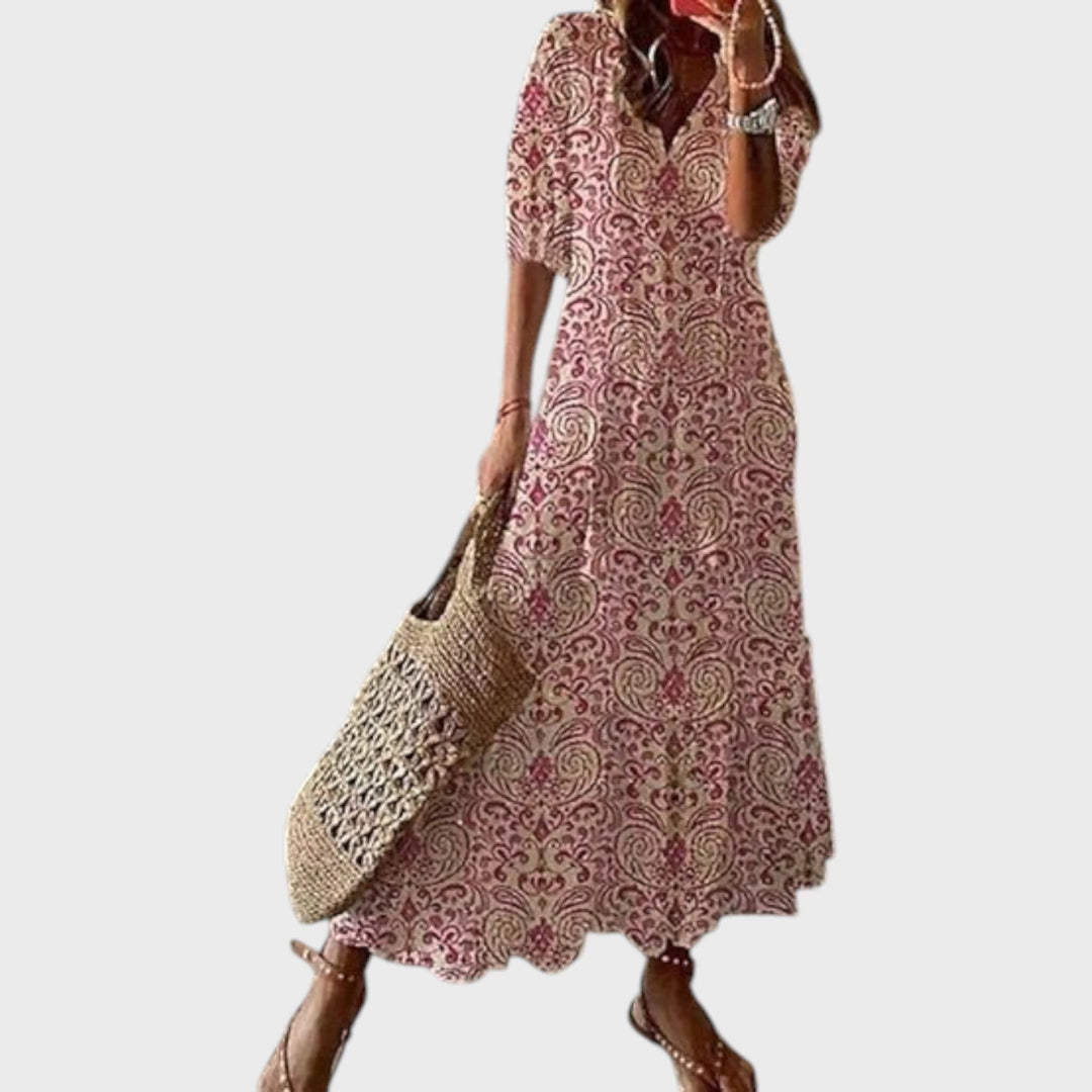 Lilla | Bohemian Dress Featuring Flattering Silhouette